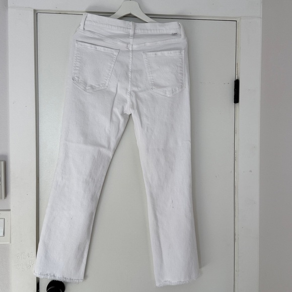 MOTHER The Tripper Ankle Fray Jeans, White, Size 30, Crisp White, Excellent - Picture 7 of 11